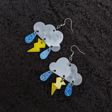 Gray Cloud Earrings