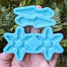 Load image into Gallery viewer, Throwing Star & Kunai Knife Earring Molds