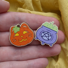 Load image into Gallery viewer, Wooden Halloween Pins