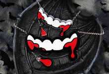 Load image into Gallery viewer, Bloody Fangs Acrylic Necklace