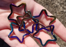 Load image into Gallery viewer, Pointed Star Rainbow Key Rings
