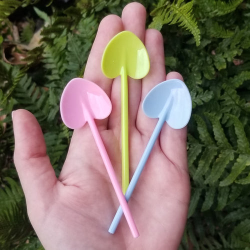 Heart-Shaped Glitter & Pigment Spoons