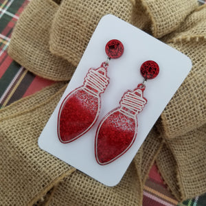 Red Ombre Bulb Earrings