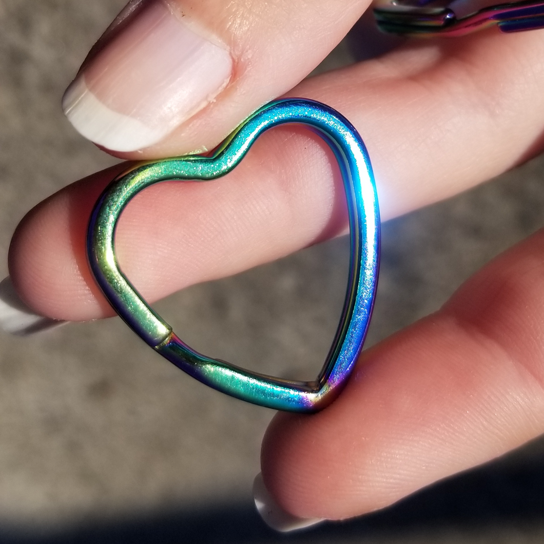Heart Rainbow Key Rings