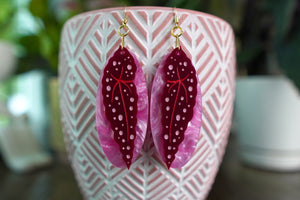 Begonia Acrylic Earrings