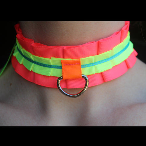 Neon Ribbon Choker